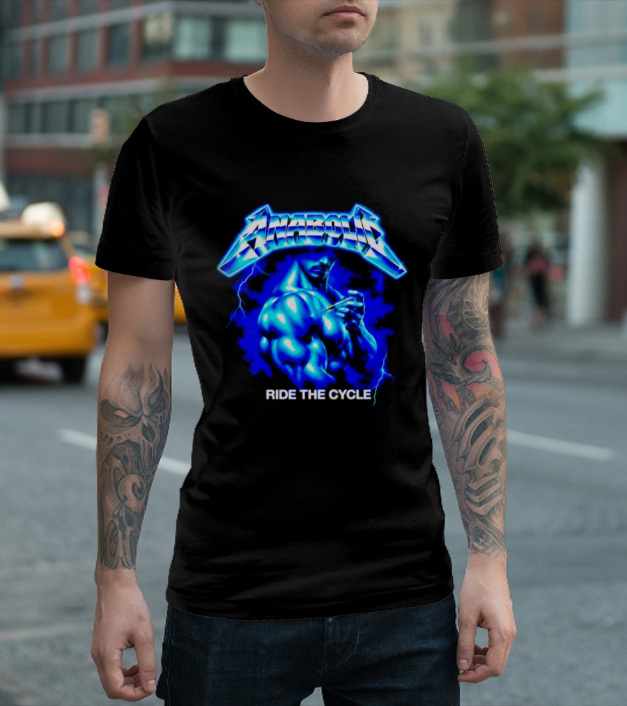 Anabolic Ride The Cycle Bodybuilding Gym Power Muscle Lightning Bodybuilder T-Shirt