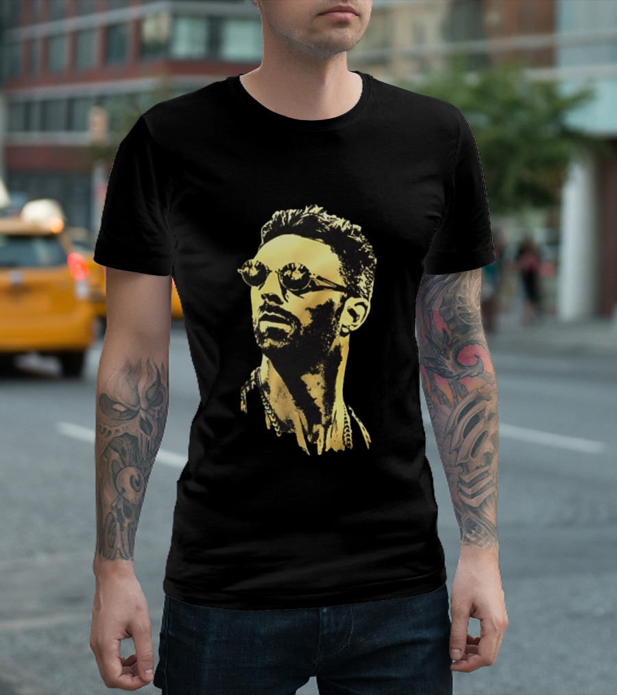 LA Knight Sunglasses Portrait Double Sided T-Shirt