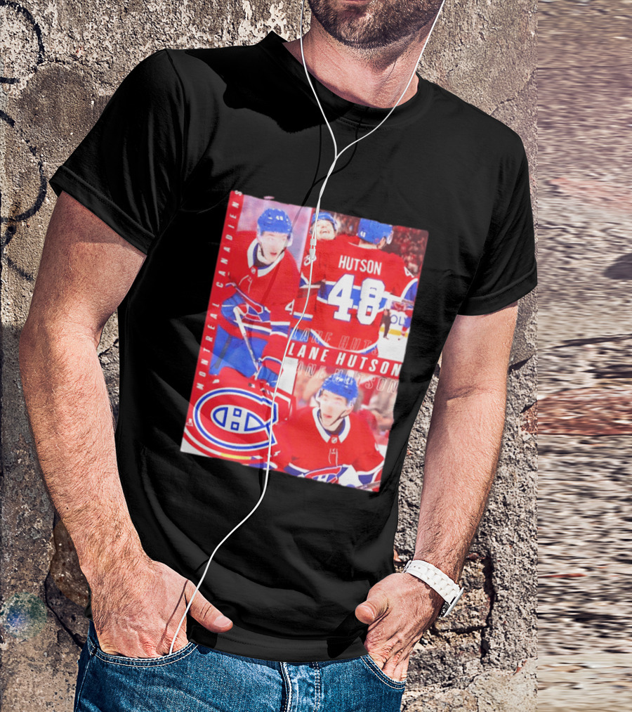 Montreal Canadiens Lane Hutson 48 All For One Moment T-Shirt