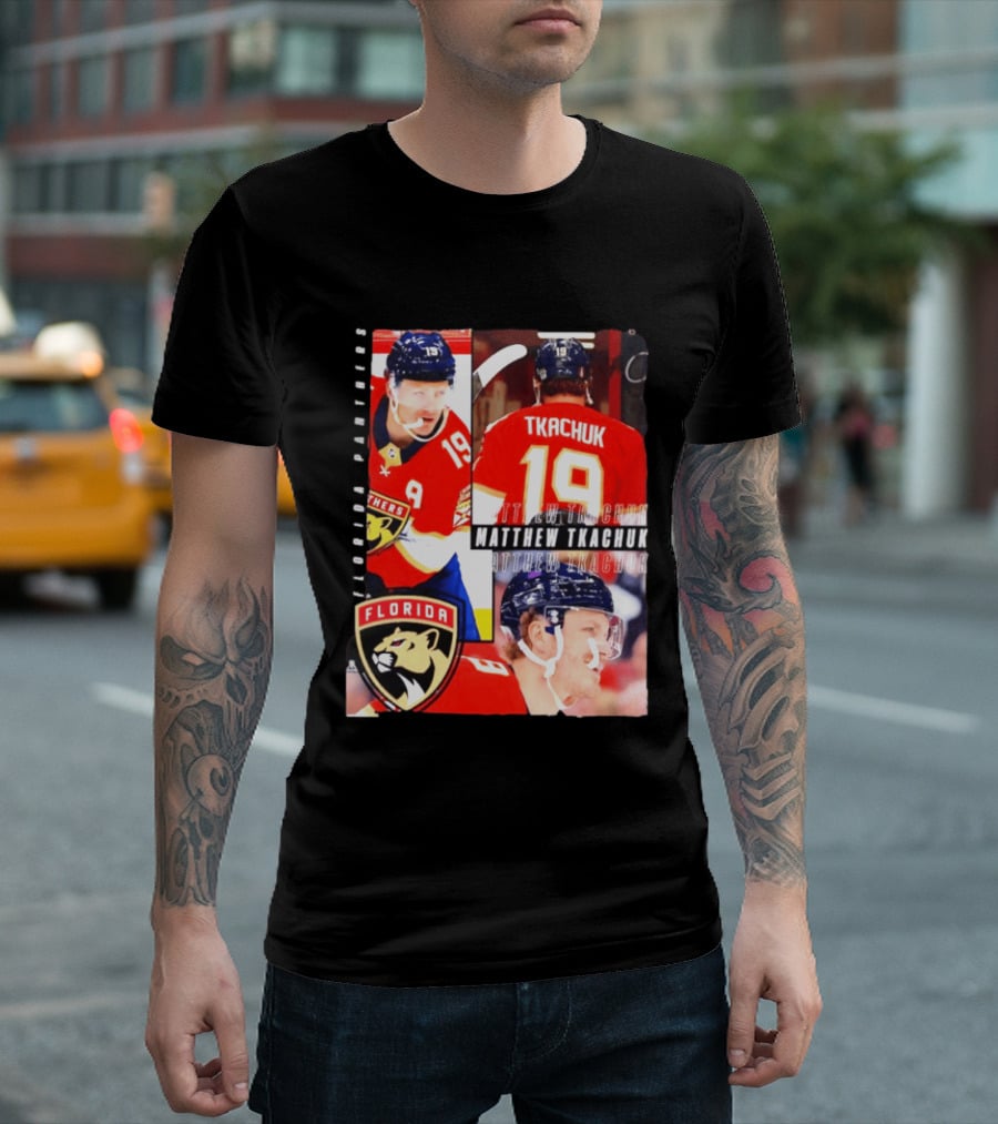 Florida Panthers Matthew Tkachuk Number 19 Hockey Spotlight T-Shirt