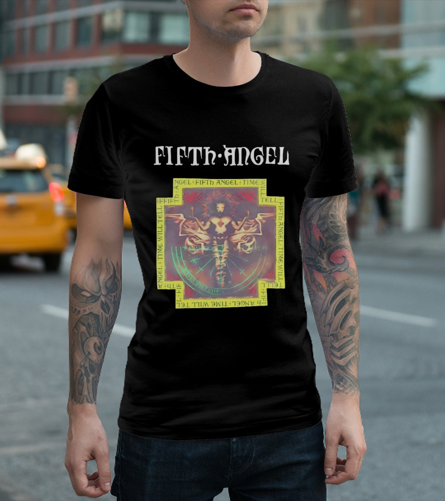 Fifth Angel Time Will Tell Album Art Music Band T-Shirt
