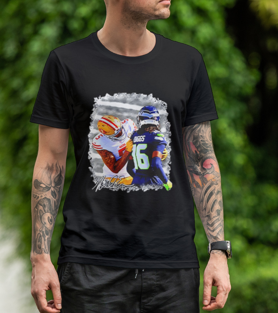 Mike Evans San Francisco 49ers Vs Trevon Diggs Seattle Seahawks Viral Moment Memorable NFL Encounter T-Shirt