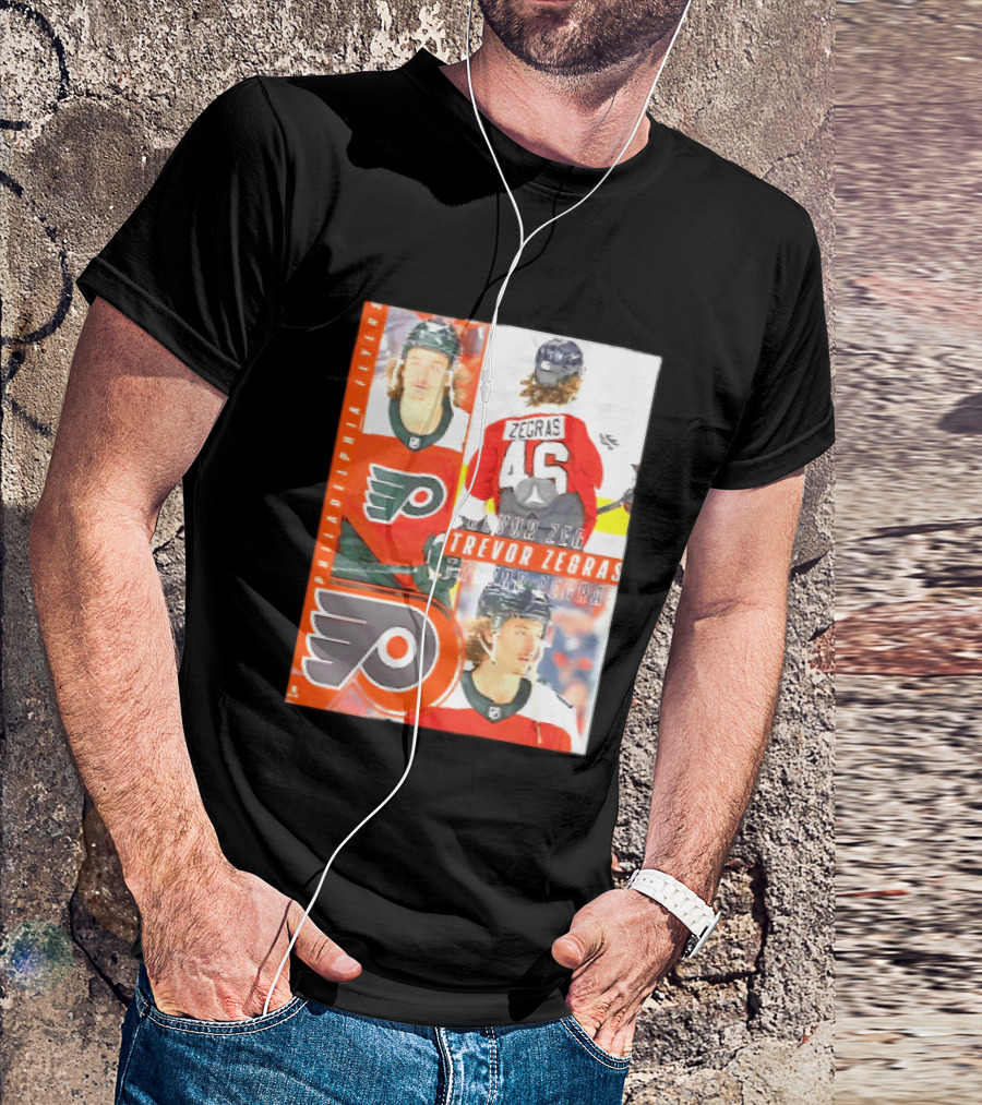Philadelphia Flyers Trevor Zegras 46 Hockey Moment T-Shirt