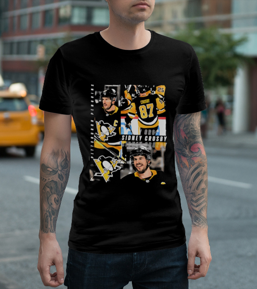 Sidney Crosby Pittsburgh Penguins 87 All For One Moment T-Shirt