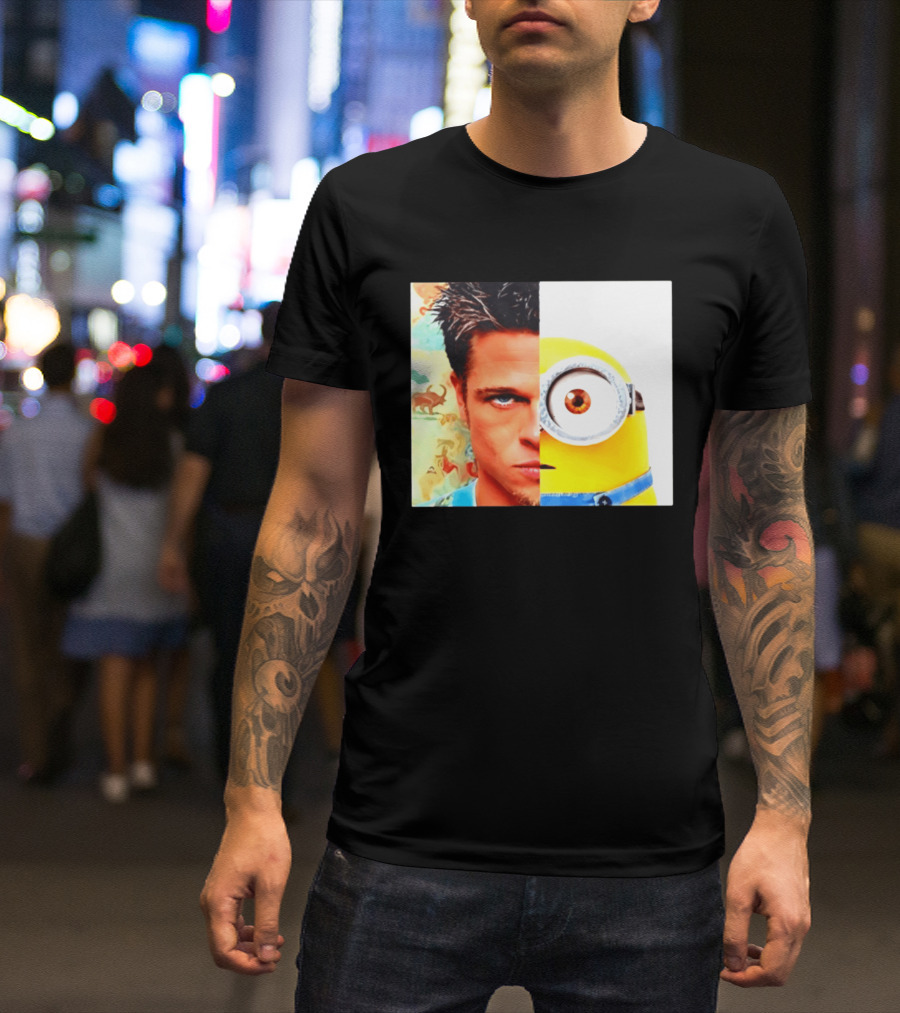 Tyler Durden Minions Split Face Mashup T-Shirt