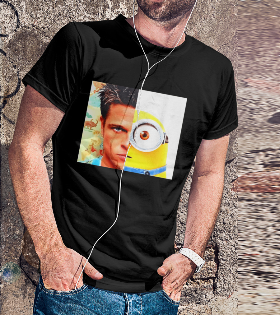 Tyler Durden Minions Split Face Mashup T-Shirt