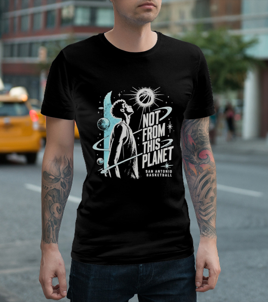Victor Wembanyama San Antonio Basketball Not From This Planet Space Alien T-Shirt