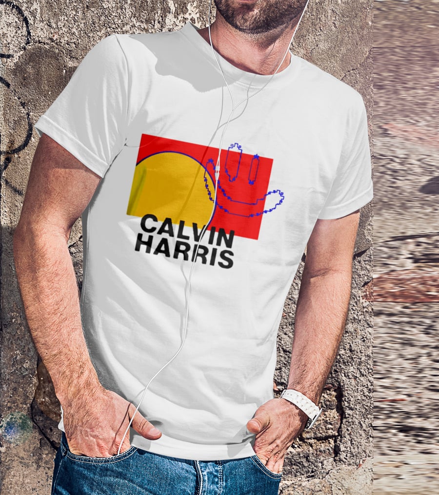 Calvin Harris North America 2027 Tour Dates Pixel T-Shirt