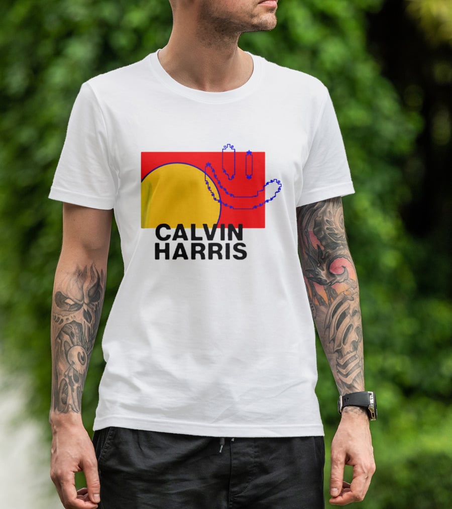 Calvin Harris North America 2027 Tour Dates Pixel T-Shirt