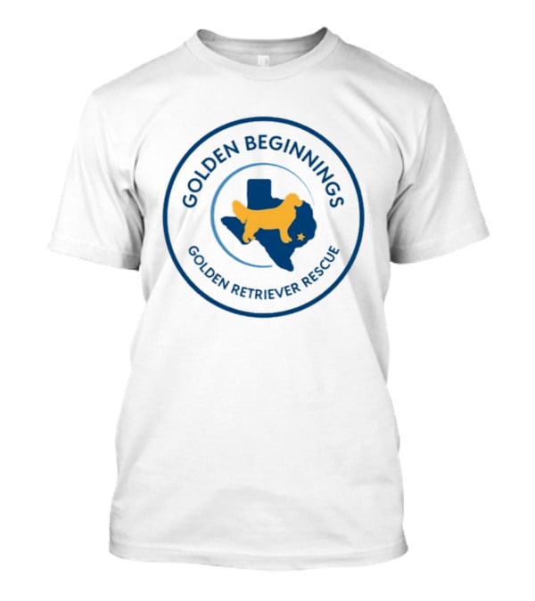 Golden Beginnings Golden Retriever Rescue Texas Map Dog T-Shirt