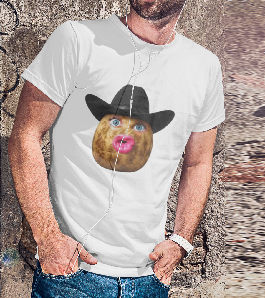 The Burnt Peanut Cowboy Hat Lips T-Shirt