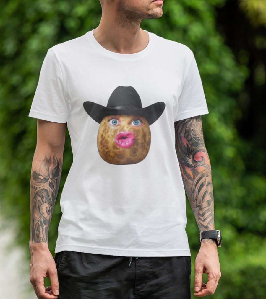 The Burnt Peanut Cowboy Hat Lips T-Shirt