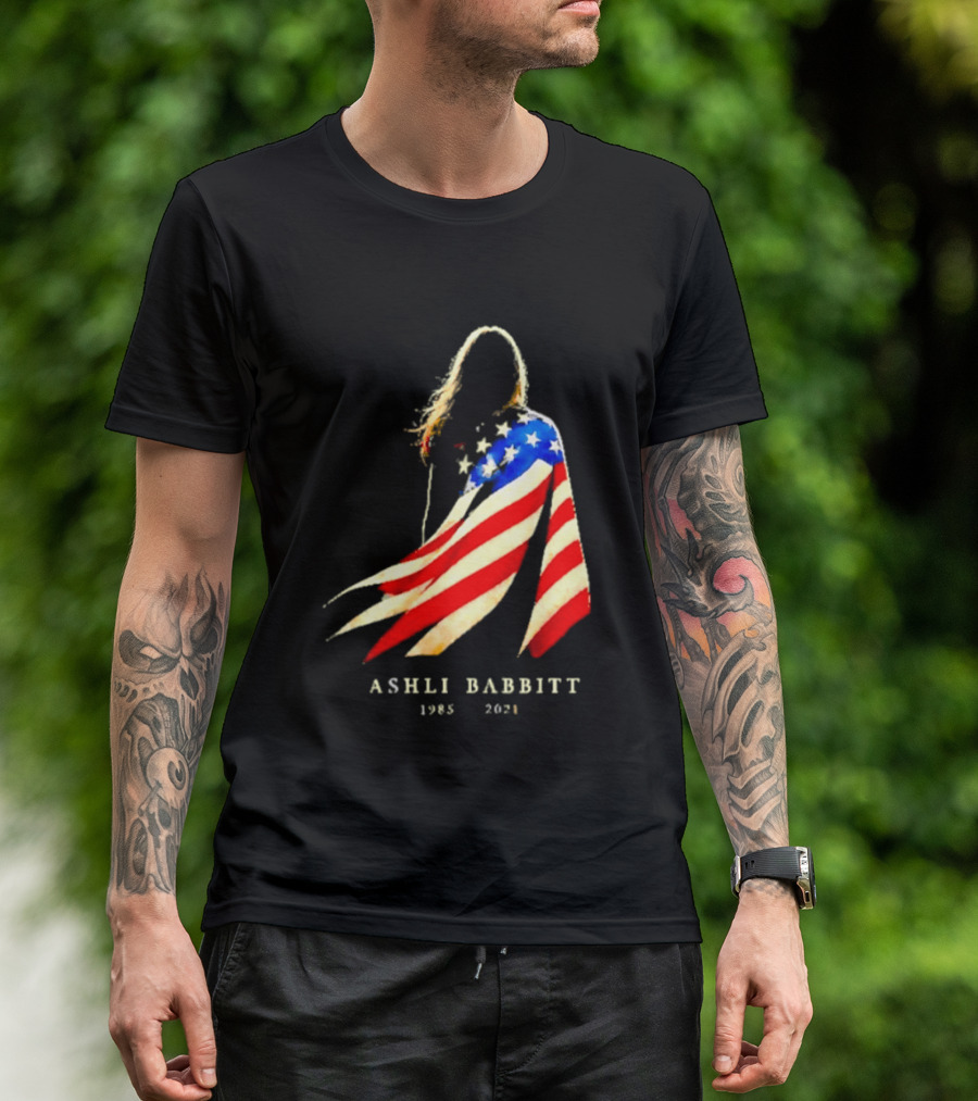 America Ashli Babbitt Memorial 1985 2021 Flag T-Shirt