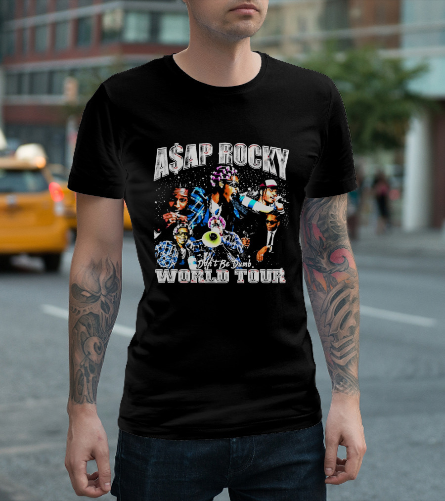 ASAP Rocky Don't Be Dumb World Tour 2023 Concert Merchandise T-Shirt