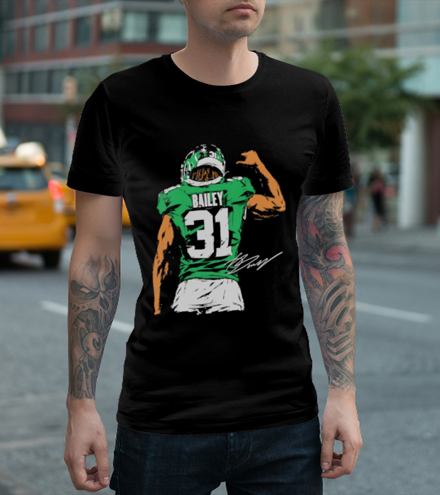 David Bailey Number 31 New York Jets NFL Football Jersey T-Shirt