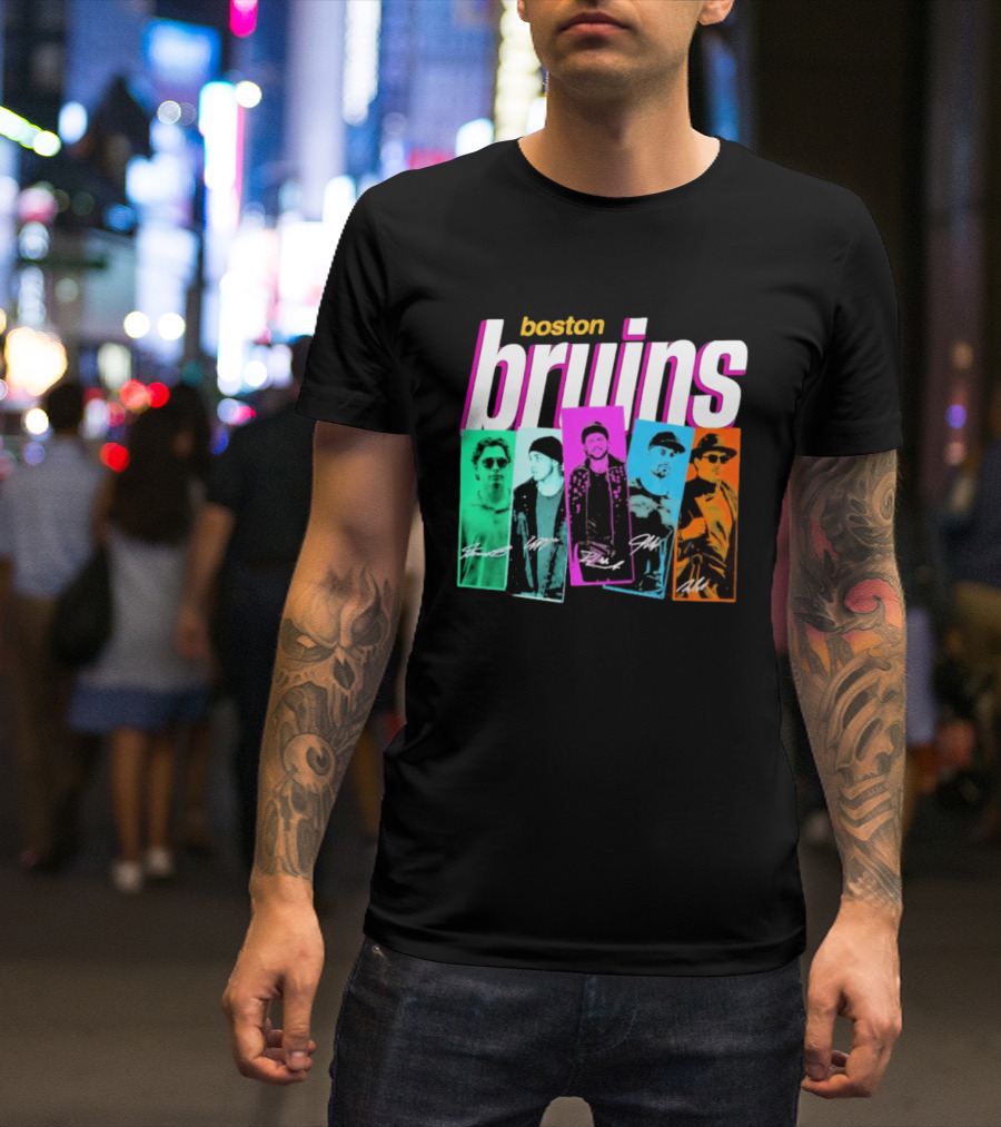Boston Bruins Boy Band 2026 Player Portraits T-Shirt