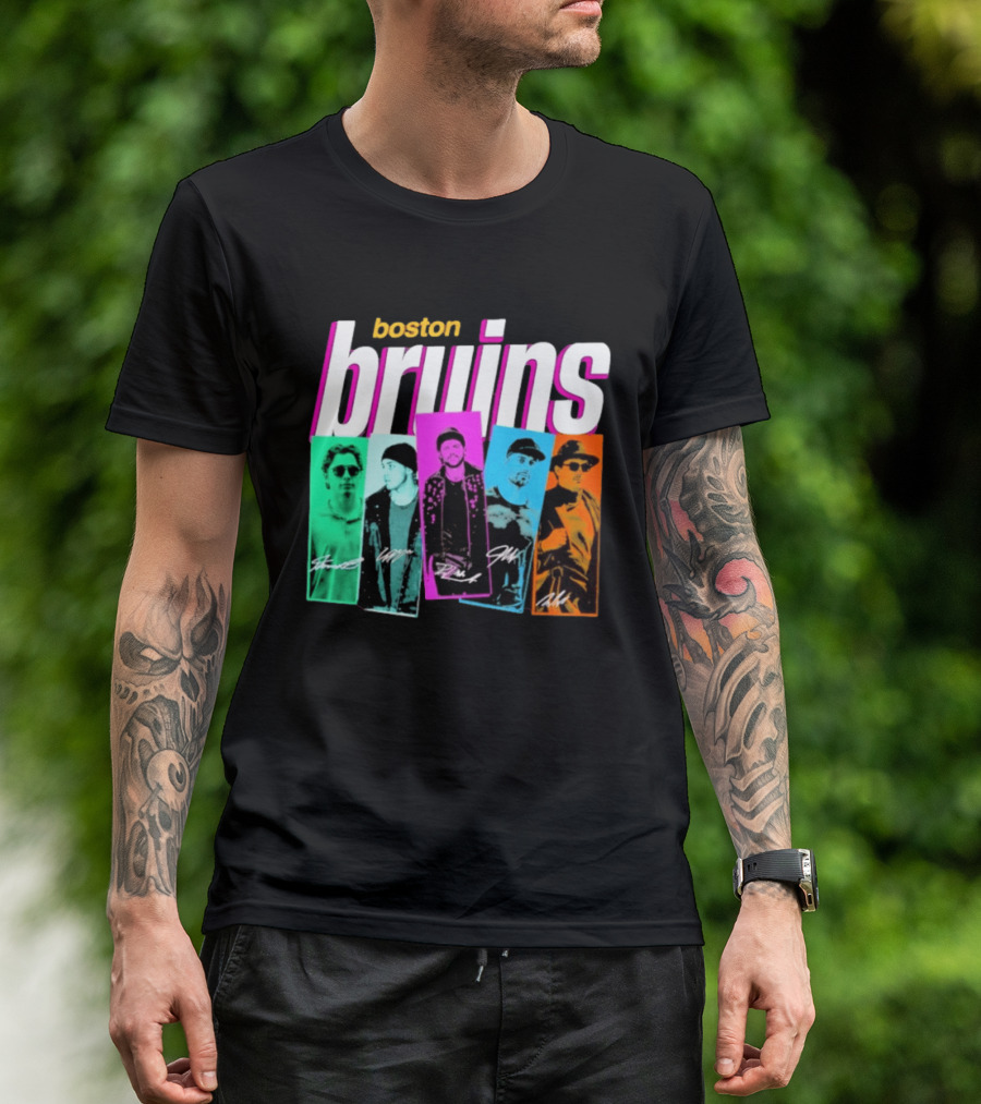 Boston Bruins Boy Band 2026 Player Portraits T-Shirt