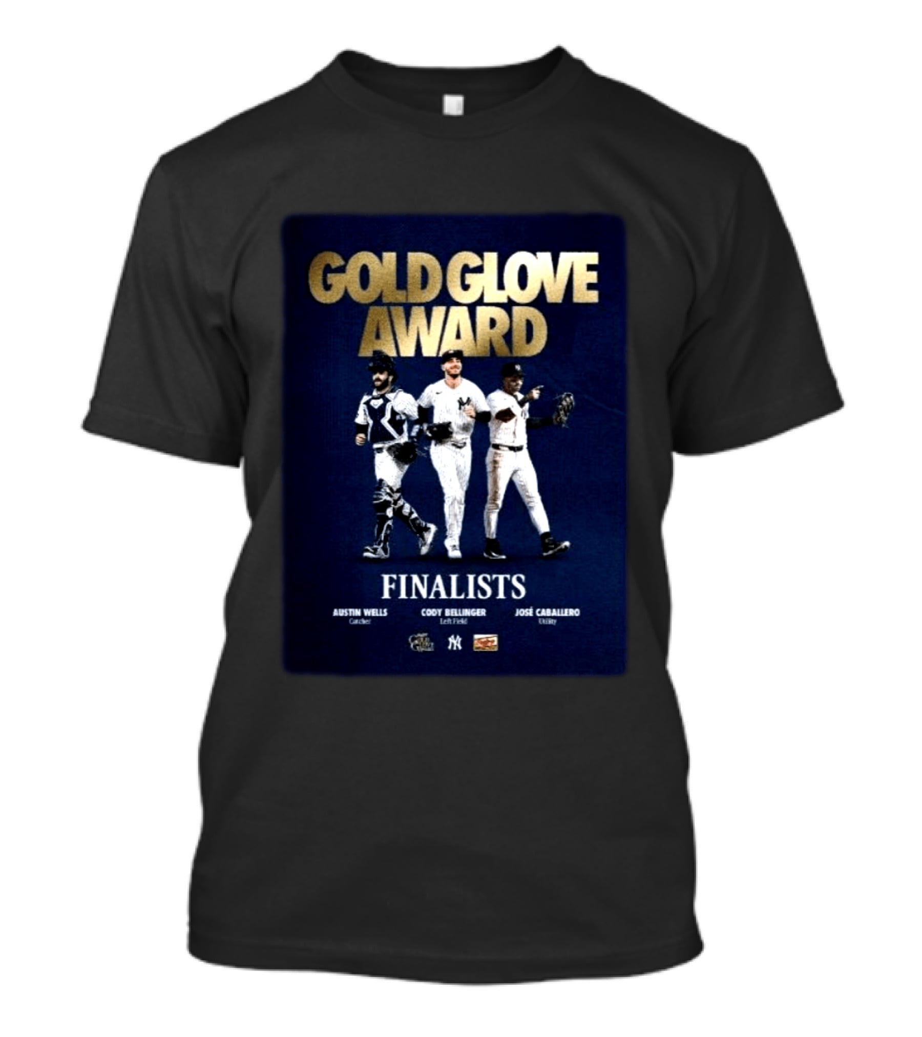 Gold Glove Award Finalists Austin Wells Cody Bellinger José Caballero 2026 Yankees Cubs Mariners T-Shirt
