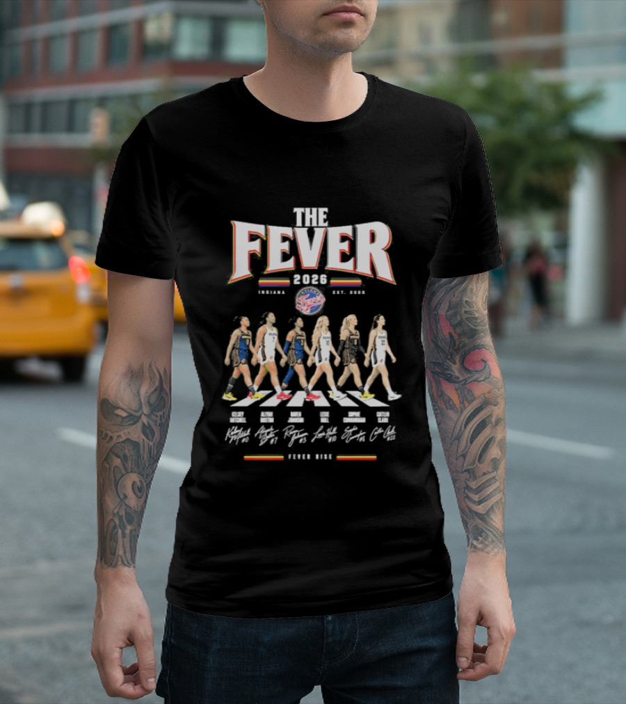 The Fever 2026 Indiana WNBA Abbey Road Players Fever Rise T-Shirt