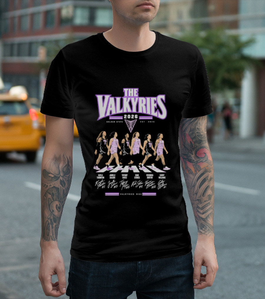 The Valkyries 2026 WNBA Abbey Road Team Player Rise Rolling Home T-Shirt