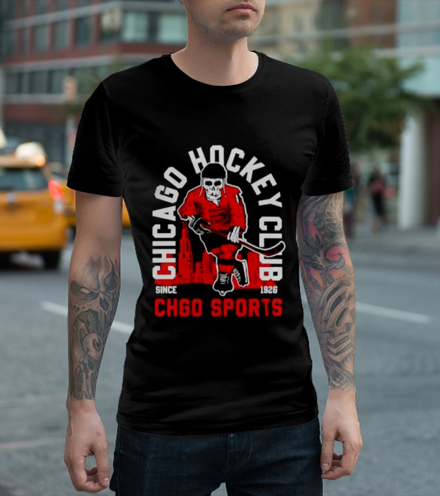 CHGO Sports Chicago Hockey Club Since 1926 Player T-Shirt