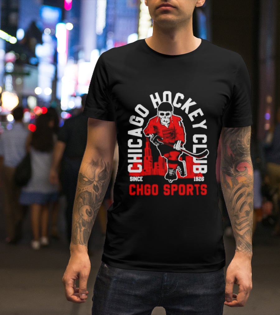 CHGO Sports Chicago Hockey Club Since 1926 Player T-Shirt
