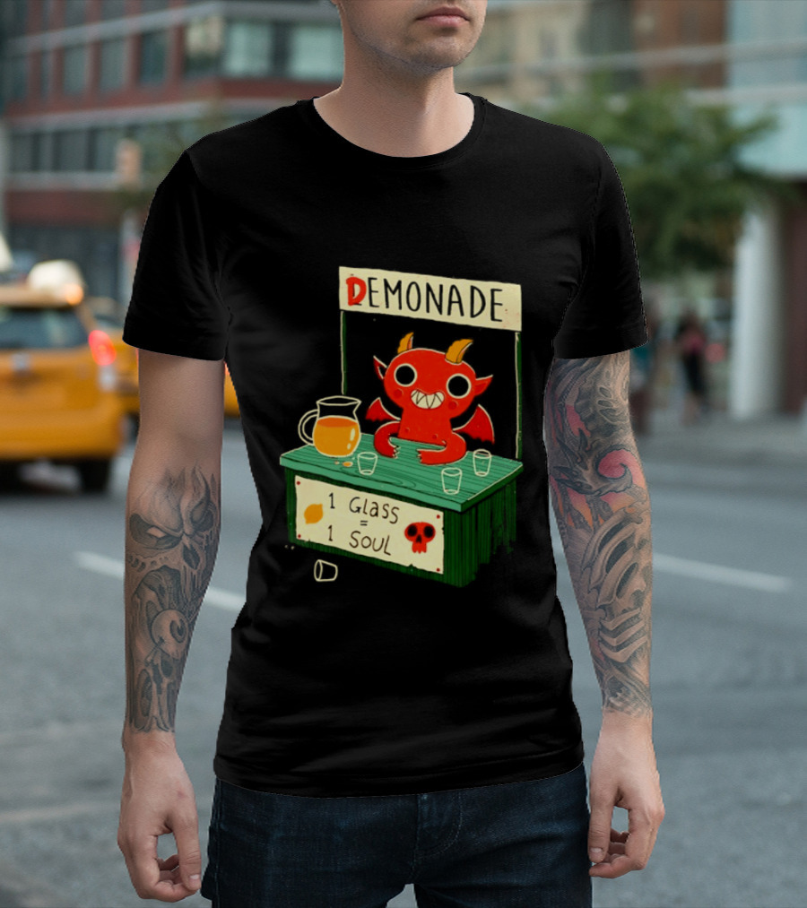 Demonade 1 Glass 1 Soul Devil Lemonade Stand T-Shirt