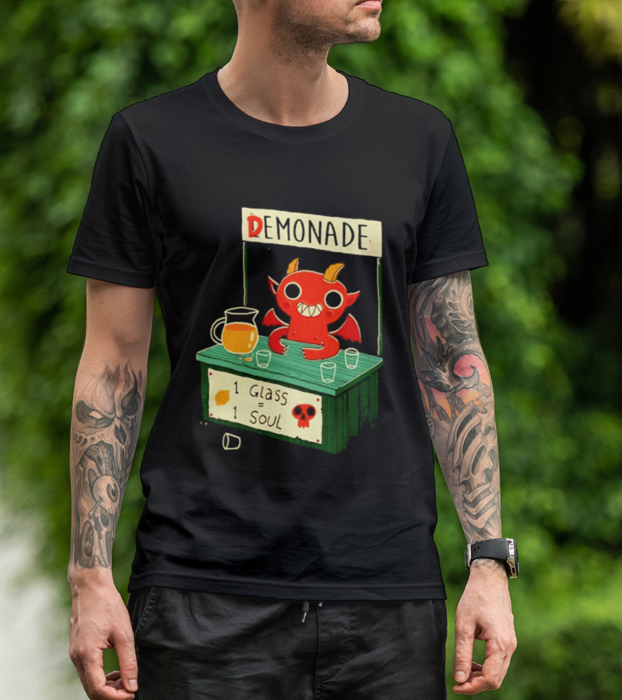 Demonade 1 Glass 1 Soul Devil Lemonade Stand T-Shirt