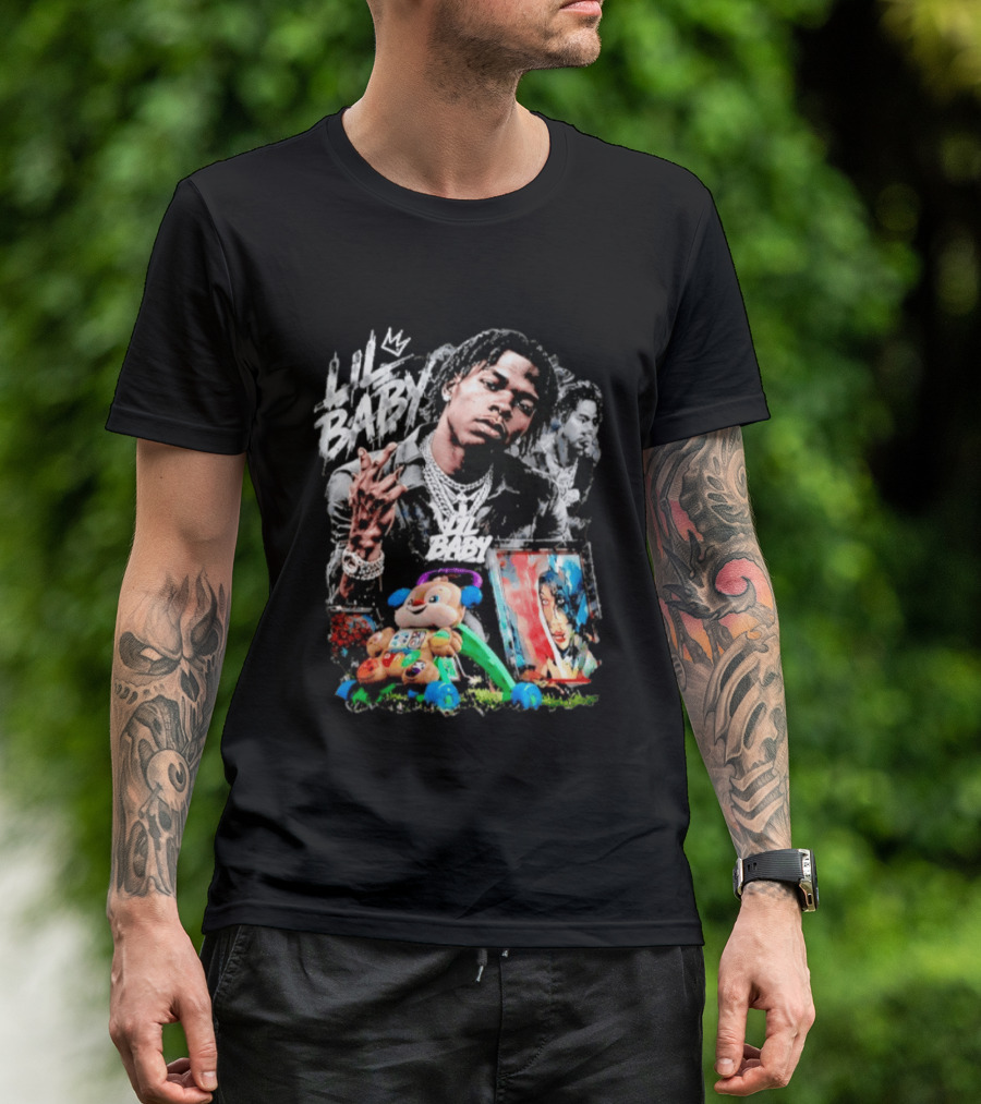 Lil Baby Toys And Painting Style With Diamond Chains T-Shirt