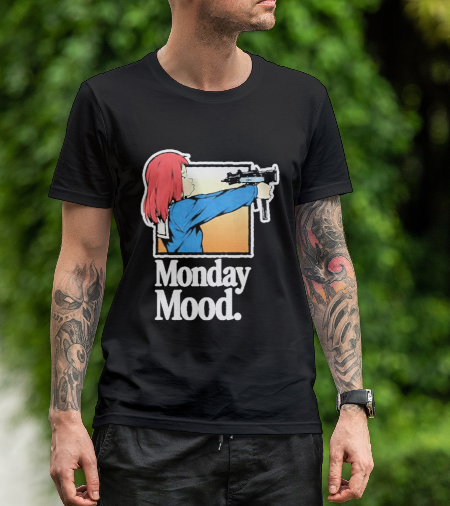 Mamimi Samejima Fooly Cooly Monday Mood Anime Gun Playful Vibe T-Shirt