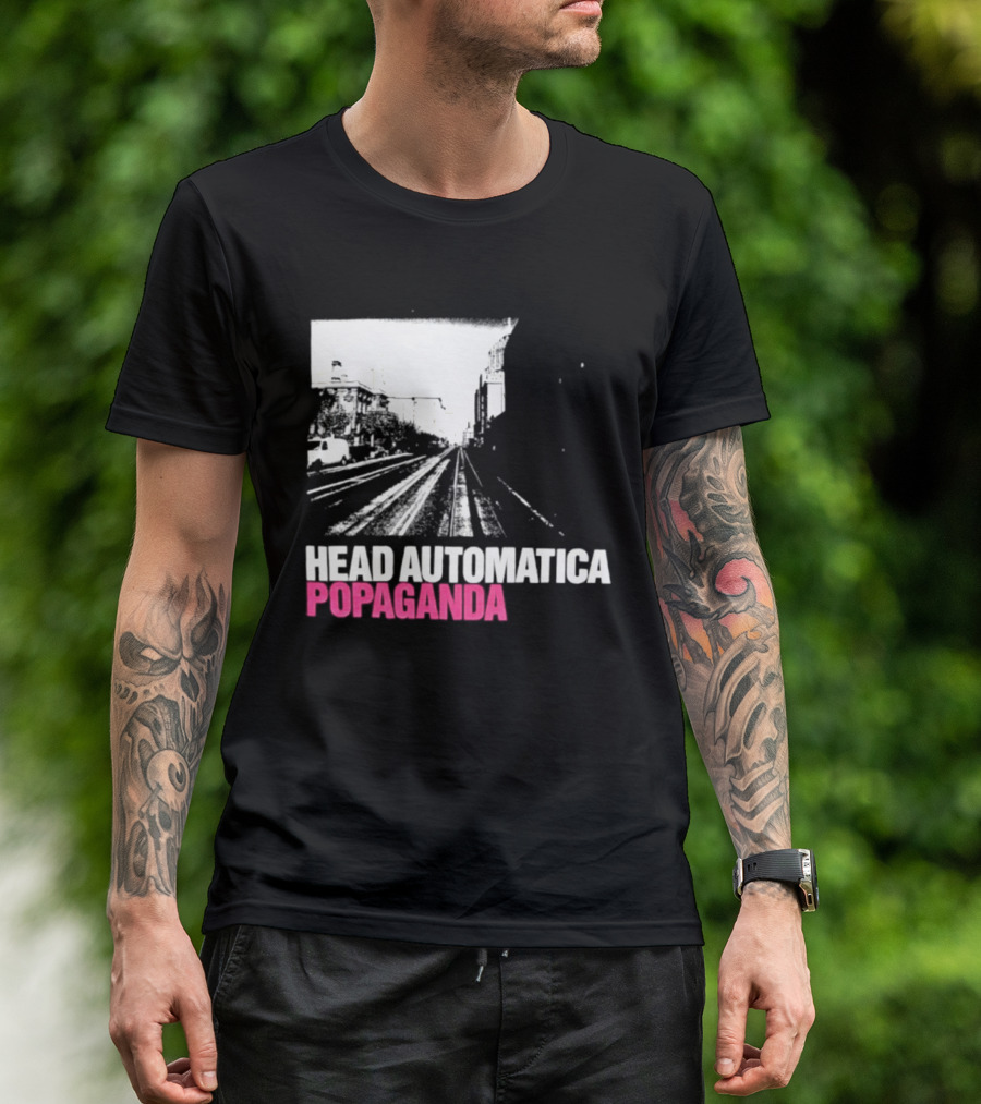 Head Automatica Popaganda Train Tracks Art Daryl Palumbo T-Shirt