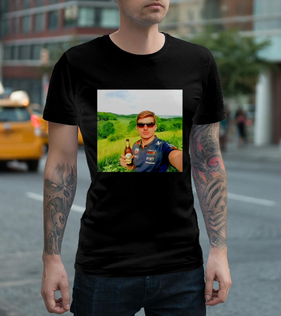 Max Verstappen Beyond The Track Oracle Red Bull Racing Honda Beer Experience T-Shirt