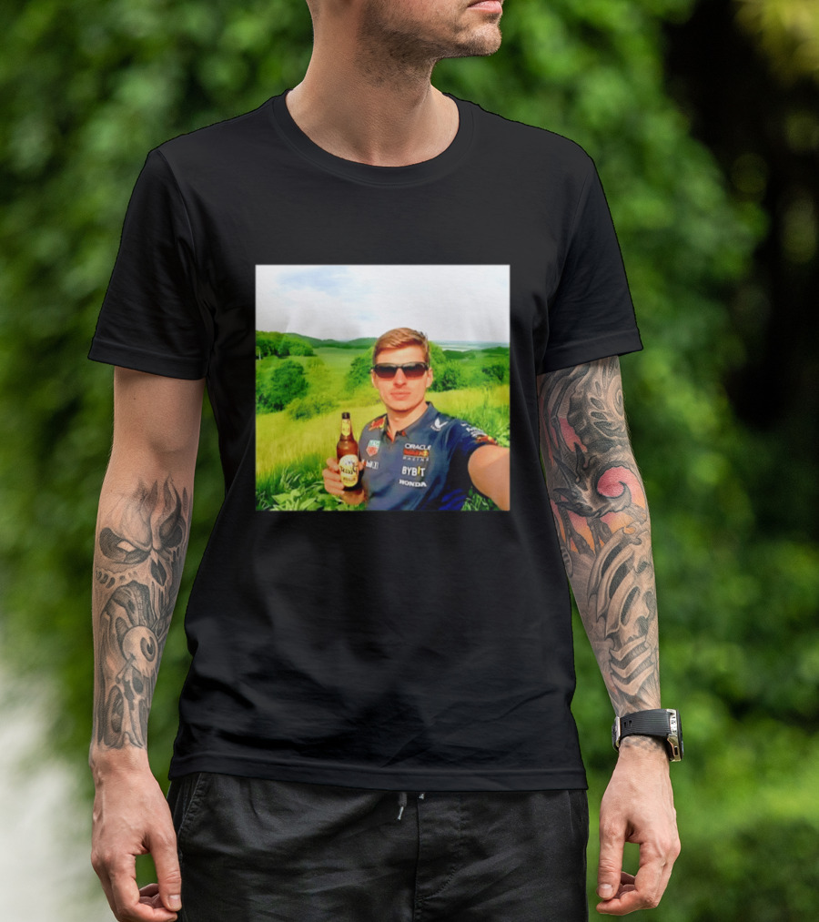 Max Verstappen Beyond The Track Oracle Red Bull Racing Honda Beer Experience T-Shirt