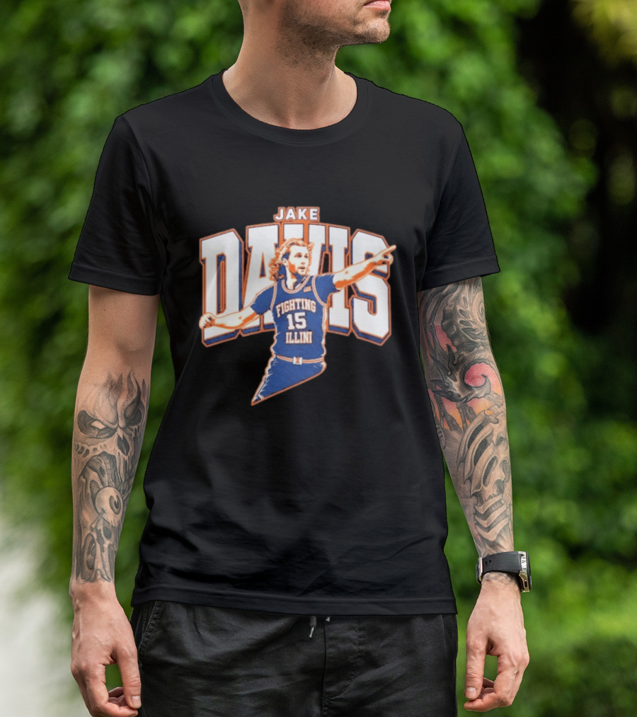 Jake Davis 15 Fighting Illini Basketball T-Shirt