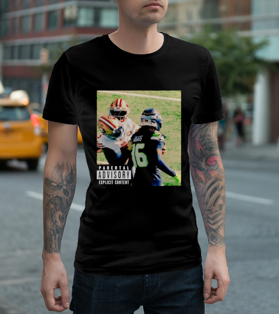 Parental Advisory Explicit Content Mike Evans Vs Trevon Diggs Football Meme T-Shirt