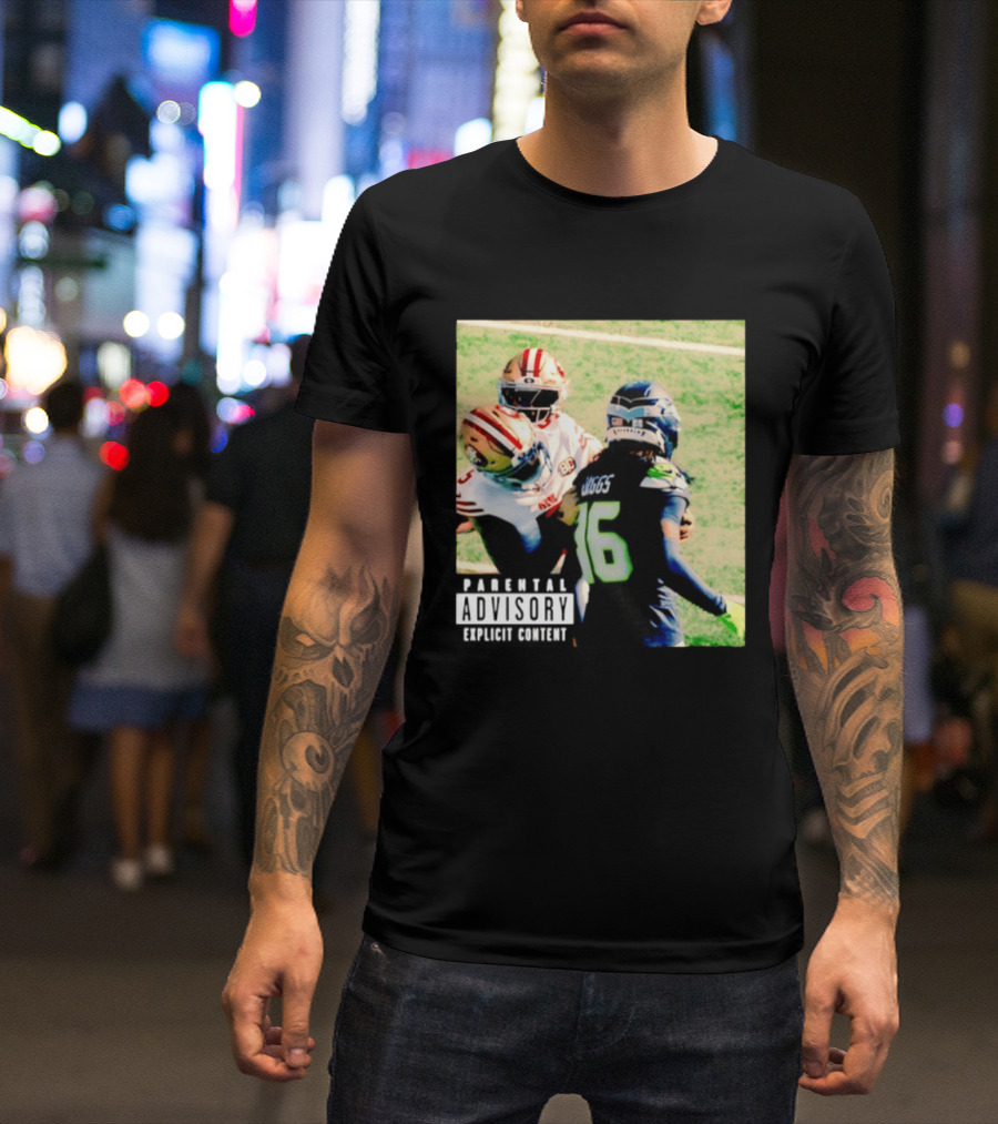 Parental Advisory Explicit Content Mike Evans Vs Trevon Diggs Football Meme T-Shirt