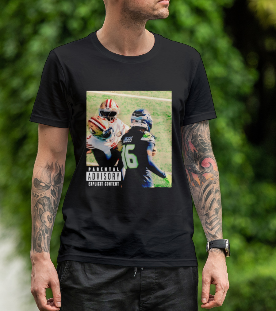 Parental Advisory Explicit Content Mike Evans Vs Trevon Diggs Football Meme T-Shirt