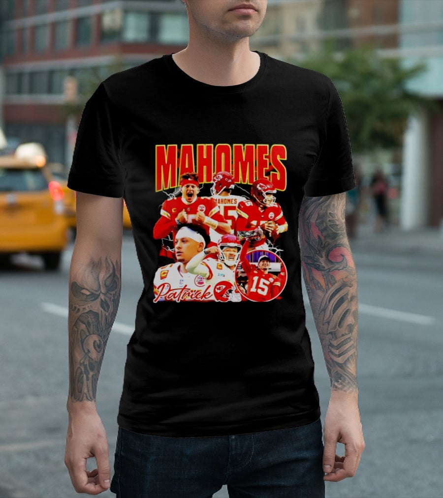 Patrick Mahomes Kansas City Chiefs 15 Red Gold Champion 2026 T-Shirt
