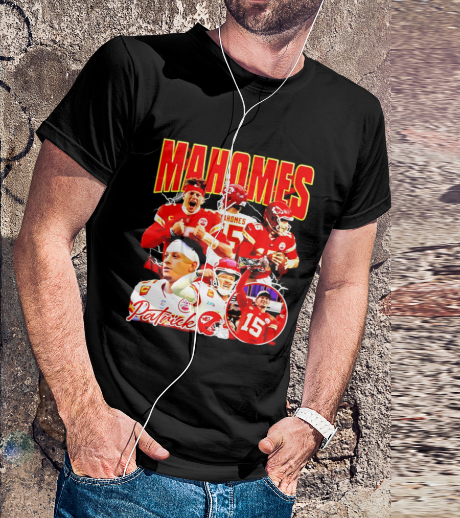 Patrick Mahomes Kansas City Chiefs 15 Red Gold Champion 2026 T-Shirt