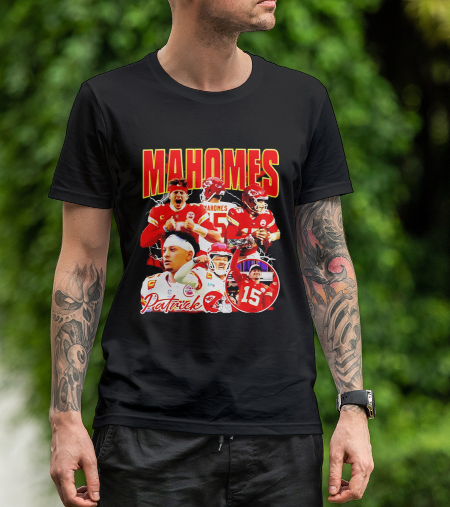Patrick Mahomes Kansas City Chiefs 15 Red Gold Champion 2026 T-Shirt