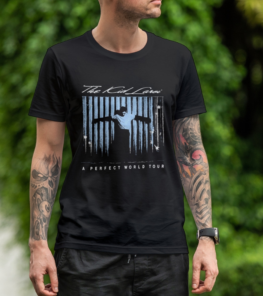The Kid Laroi A Perfect World Tour 2026 Iconic Silhouette Stripes T-Shirt