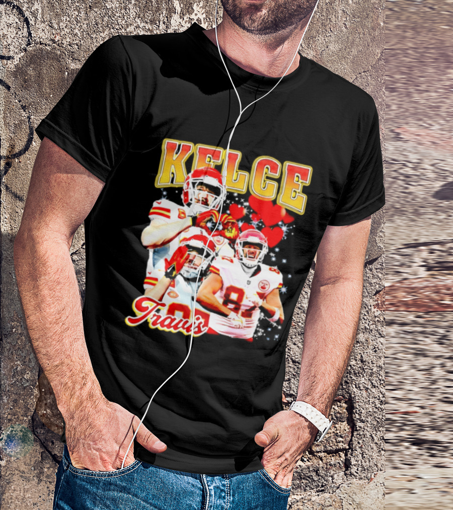 Travis Kelce Kansas City Chiefs Hand Heart Kelce 87 T-Shirt