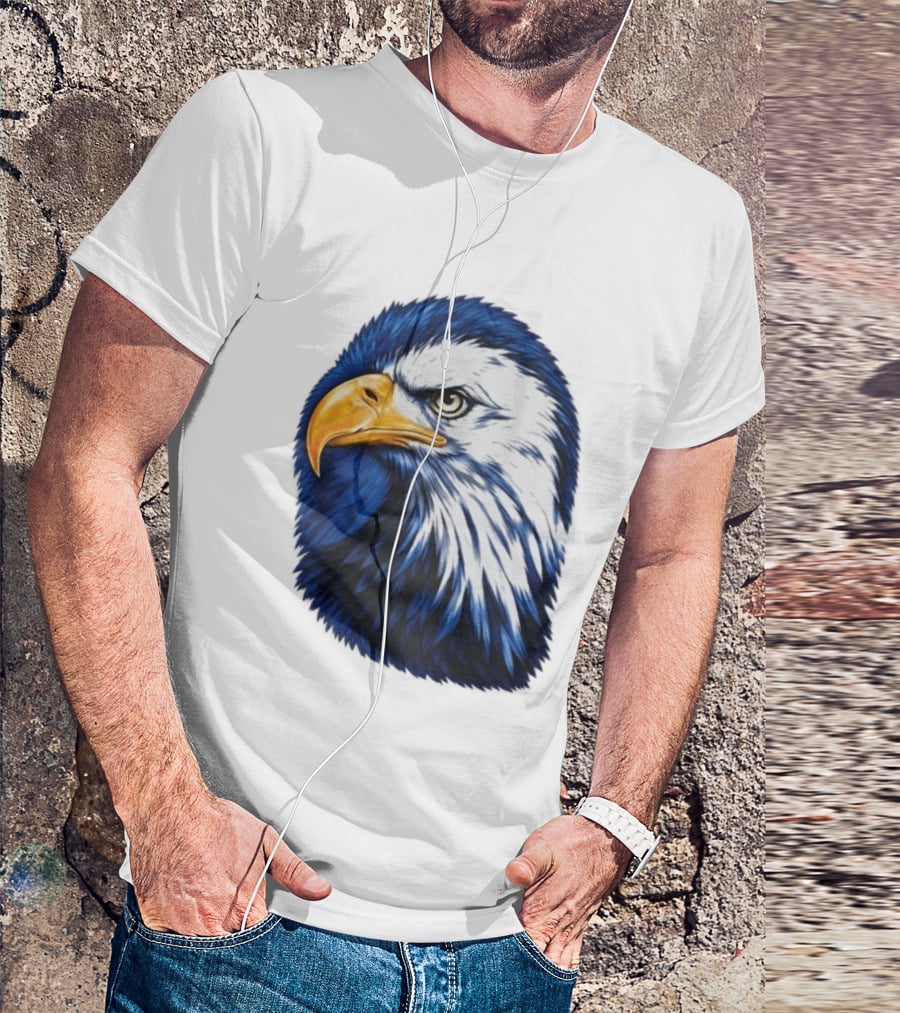 Daisy Edgar Jones Eagle Raglan Blue And White Bird T-Shirt