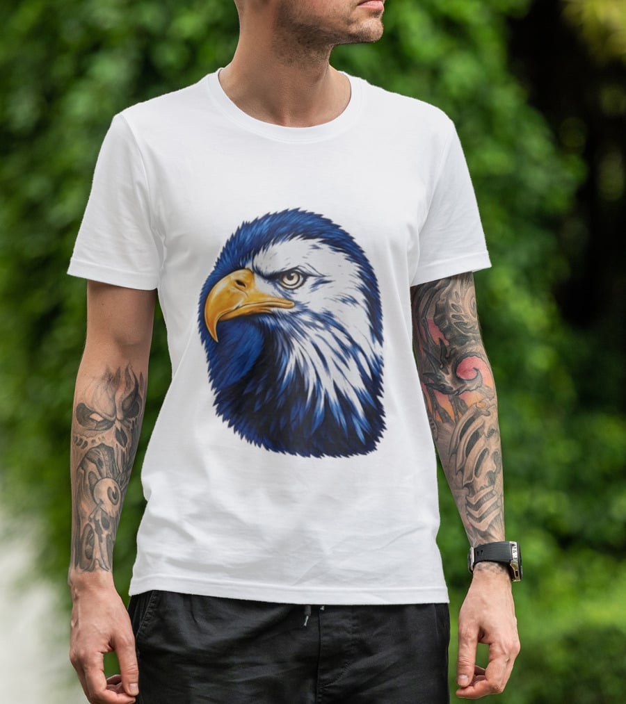 Daisy Edgar Jones Eagle Raglan Blue And White Bird T-Shirt