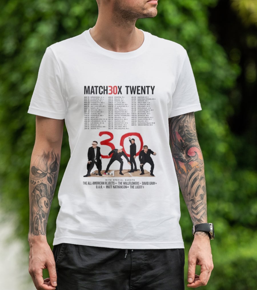 Matchbox 20th Anniversary Tour 2027 Featuring All American Rejects And The Wallflowers T-Shirt