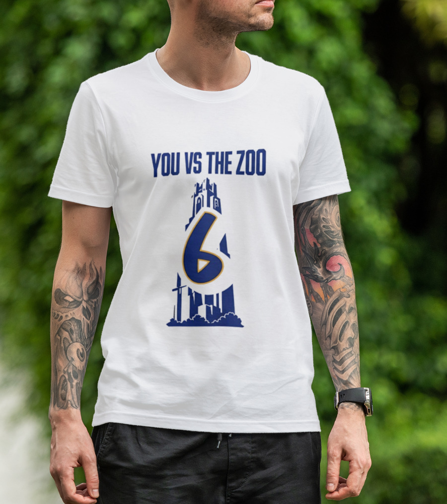 Pittsburgh Panthers You Vs The Zoo Number 6 Skyline T-Shirt