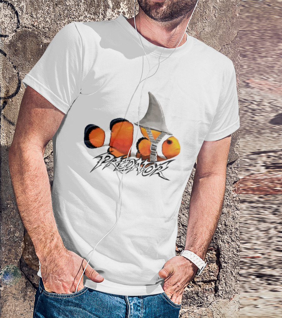 Predator Clown Nemo X Shark Fin Helmet T-Shirt