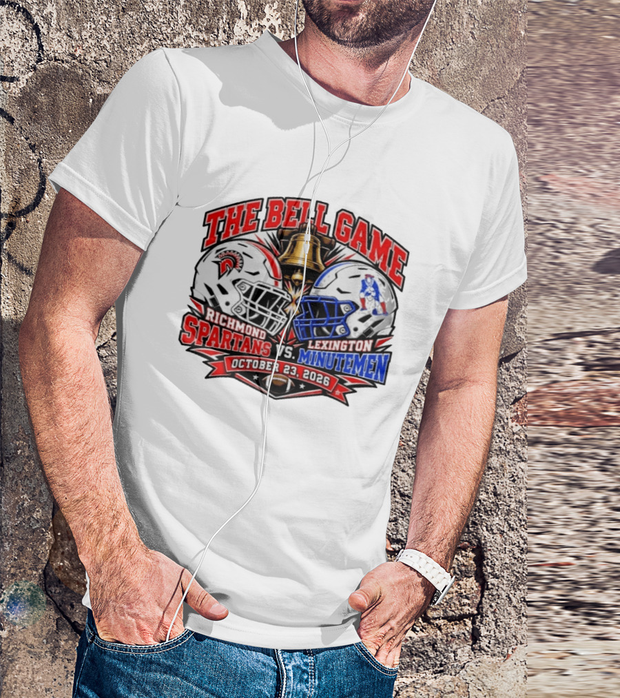 The Bell Game Richmond Spartans Vs Lexington Minutemen October 23 2026 Football Rivalry Matchup T-Shirt