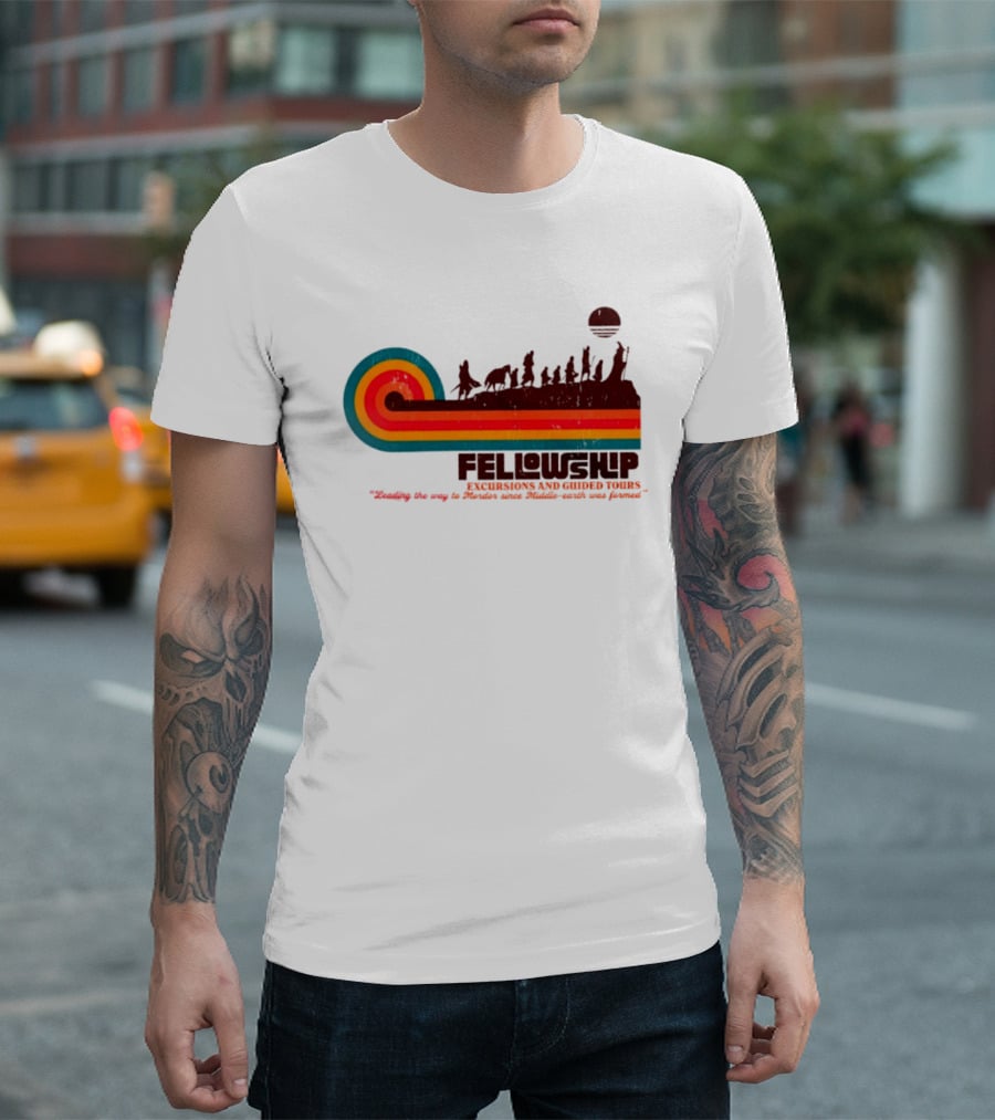 Fellowship Excursions And Guided Tours Leading The Way To Mordor T-Shirt