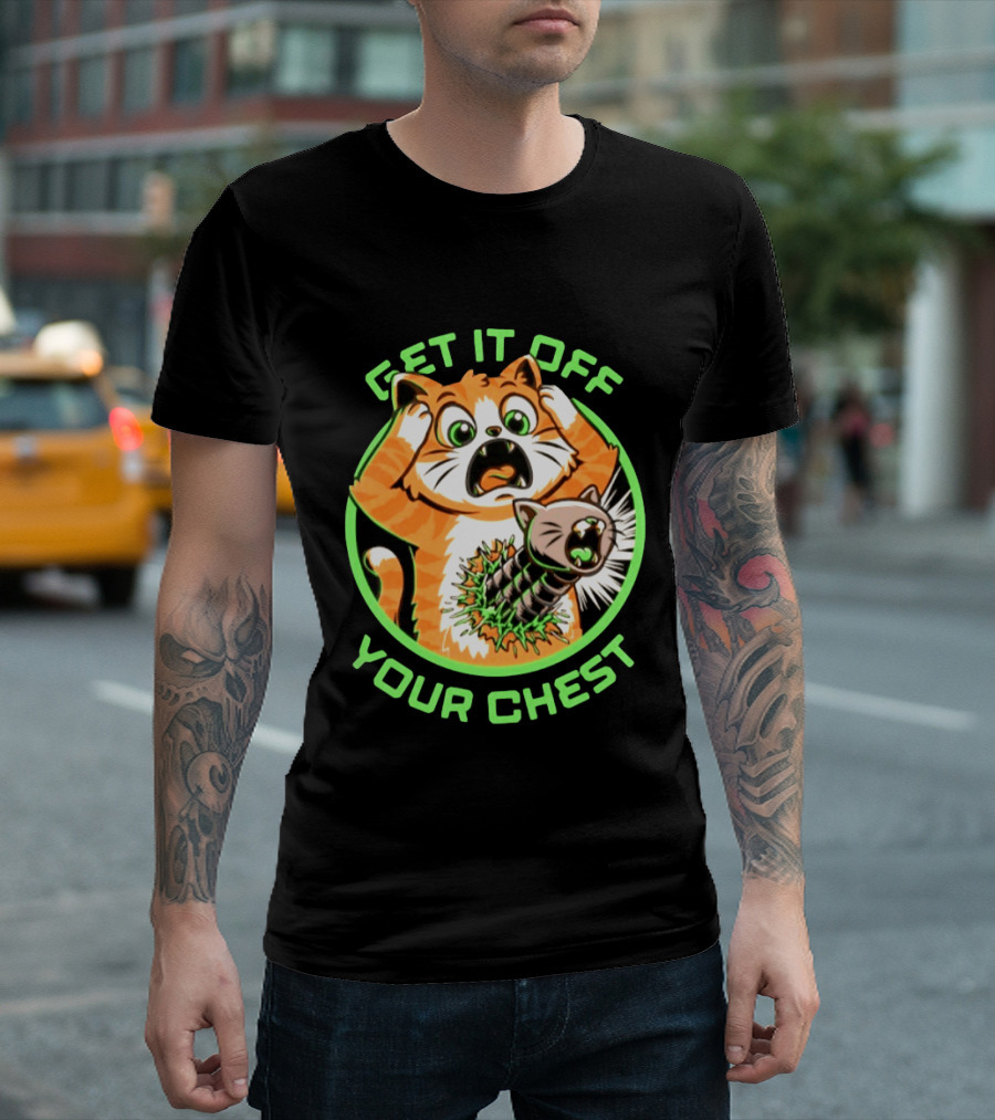 Get It Off Your Chest Alien Cat Mashup T-Shirt